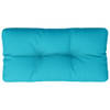 The Living Store Palletkussen - turquoise - 70 x 40 x 12 cm - waterafstotend