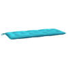 The Living Store Tuinbankkussen - polyester - 120 x 50 x 7 cm - turquoise