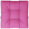 The Living Store Palletkussen - 80 x 80 x 12 cm - Polyester - Roze