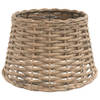 The Living Store - Wicker lampenkap - Plafondlamp en Tafellamp - Ø38 x 23 cm - Bruin