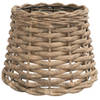 The Living Store Plafondlampenkap - Natuurlijk Riet - 20 x 15 cm - Bruin - Wicker/IJzer