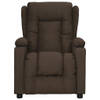 The Living Store Verstelbare Fauteuil - donkerbruin - 72.5 x 96 x 99.5 cm - met bekerhouders