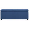 The Living Store Opbergbank Blauw 116x38x43cm - Polyester bekleding