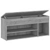 The Living Store Schoenenbank - Trendy - Opbergbank - Afmeting 105 x 30 x 45 cm - Kleur Grijs Sonoma Eiken