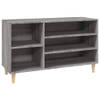 The Living Store Schoenenkast - Grijs Sonoma Eiken - 102 x 36 x 60 cm - Hoge kwaliteit - Voldoende opbergruimte