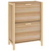 The Living Store Schoenenkast 57-5x33x80 cm bewerkt hout - Schoenenkast