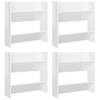 The Living Store Schoenenkast - Wandmontage - 60x18x60 cm - Hoogglans wit