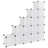 The Living Store Opbergkast - 15 modulaire vakken - 155x32x153.5cm - transparant