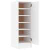 The Living Store Schoenenkast Hout - 32 x 35 x 92 cm - Wit - 6 planken