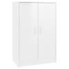 The Living Store Schoenenkast Hoogglans Wit - 60 x 35 x 92 cm - Gemaakt van spaanplaat