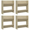 The Living Store Schoenenkast Sonoma Eiken - 60 x 18 x 60 cm - Muurmontage