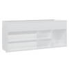 The Living Store Schoenenkast - Opbergbank - 105 x 30 x 45 cm - Hoogglans wit