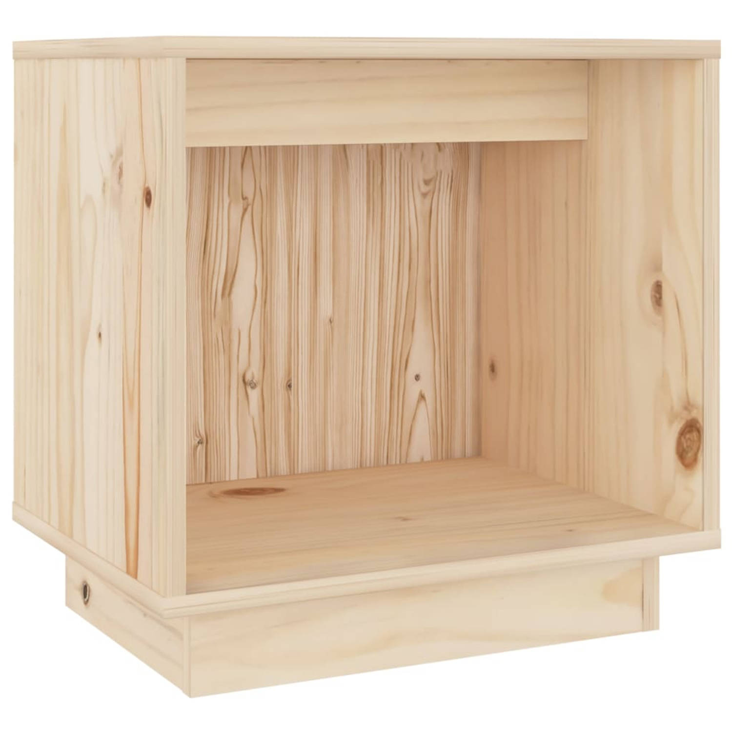 The Living Store Houten Nachtkastjes - Massief grenenhout - 40x30x40 cm - Set van 2