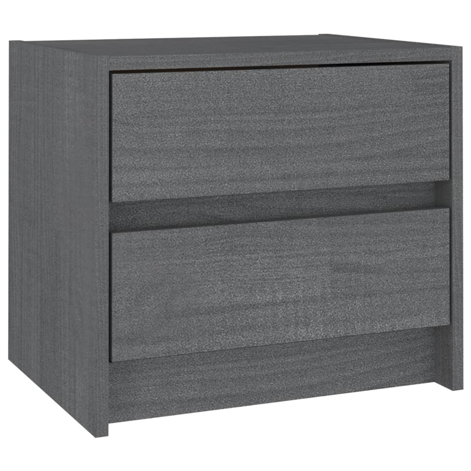 The Living Store Nachtkastje - Rustieke Charme - Hout - 40x30.5x35.5 cm - 2 Lades