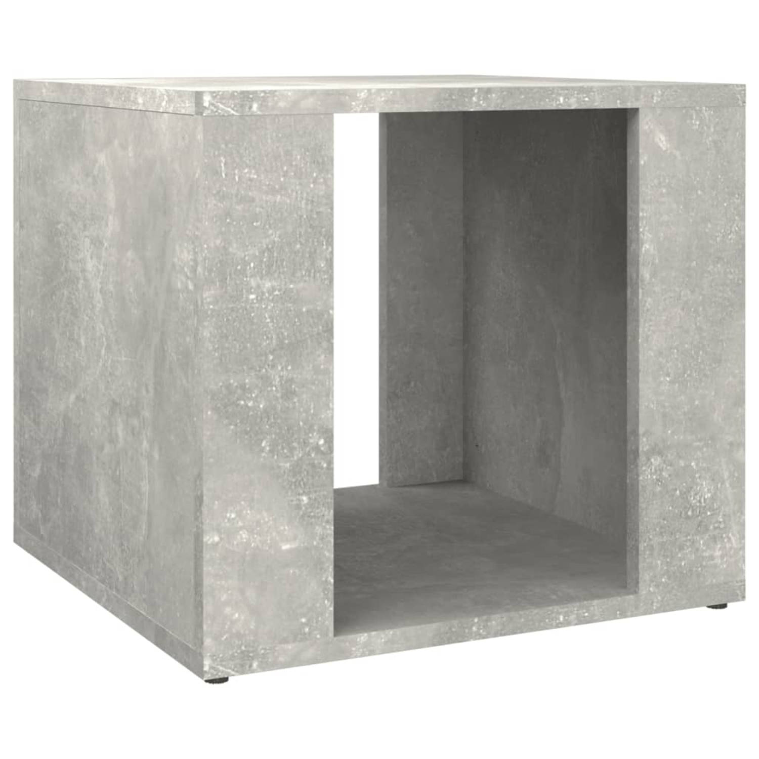 The Living Store Nachtkastje - Elegant - Interieur - Afmeting- 41 x 40 x 36 cm - Kleur- Betongrijs