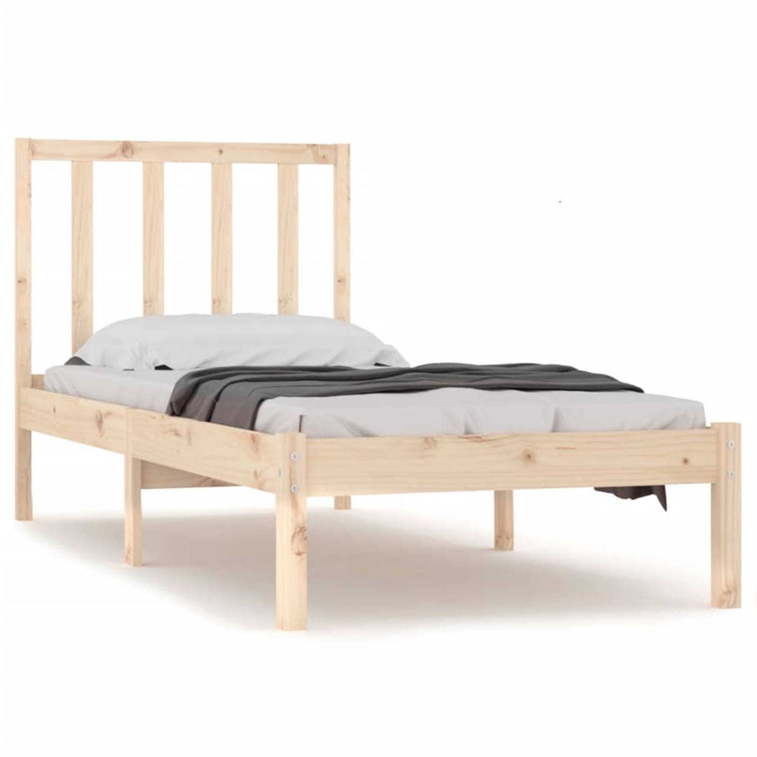The Living Store Bedframe massief grenenhout 90x190 cm 3FT Single - Bedframe - Bedframes - Bed - Bedbodem - Ledikant - Bed Frame - Massief Houten Bedframe - Slaapmeubel - Eenpersoo