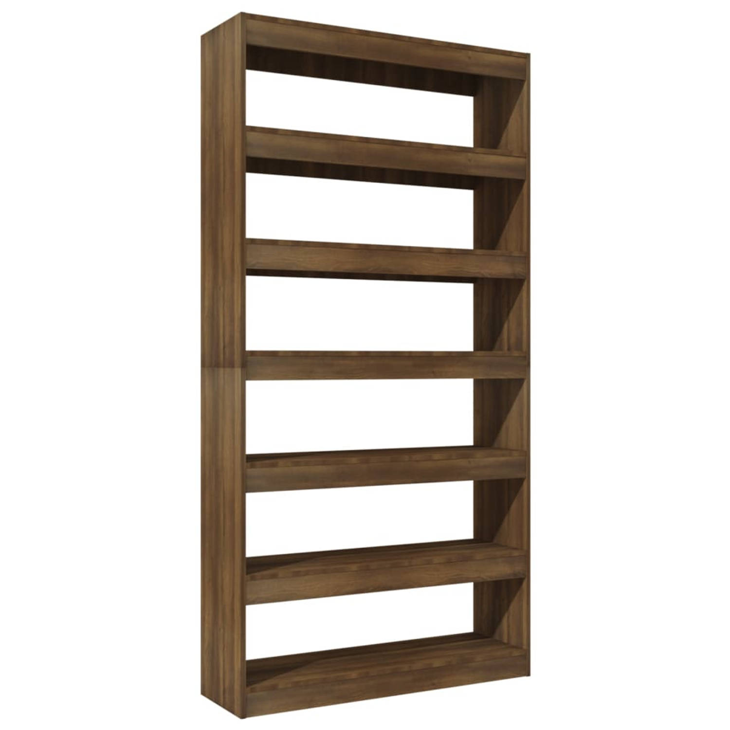 The Living Store Boekenkast Klassiek - Hout - 100 x 30 x 198 cm - Bruineiken