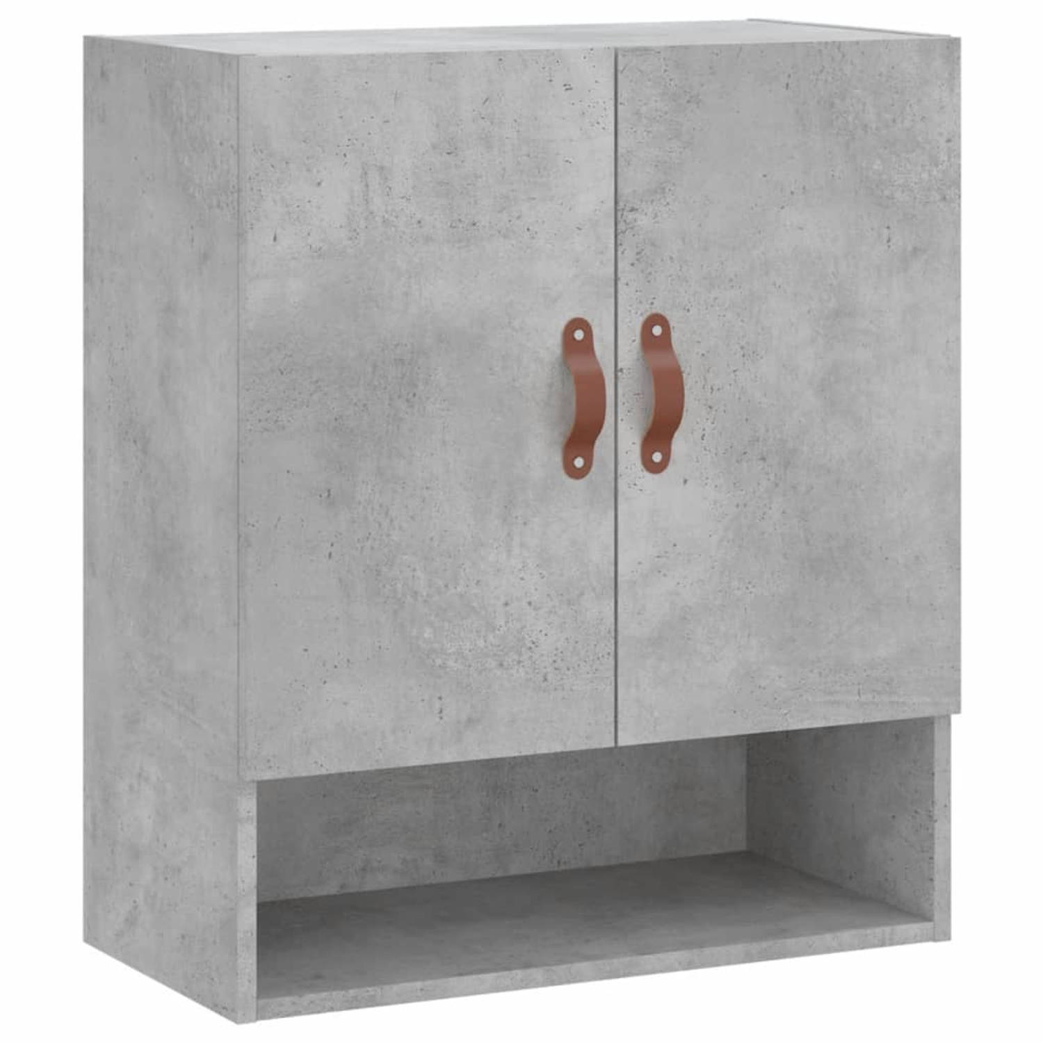 The Living Store Wandkast Betongrijs 60 x 31 x 70 cm - Duurzaam bewerkt hout