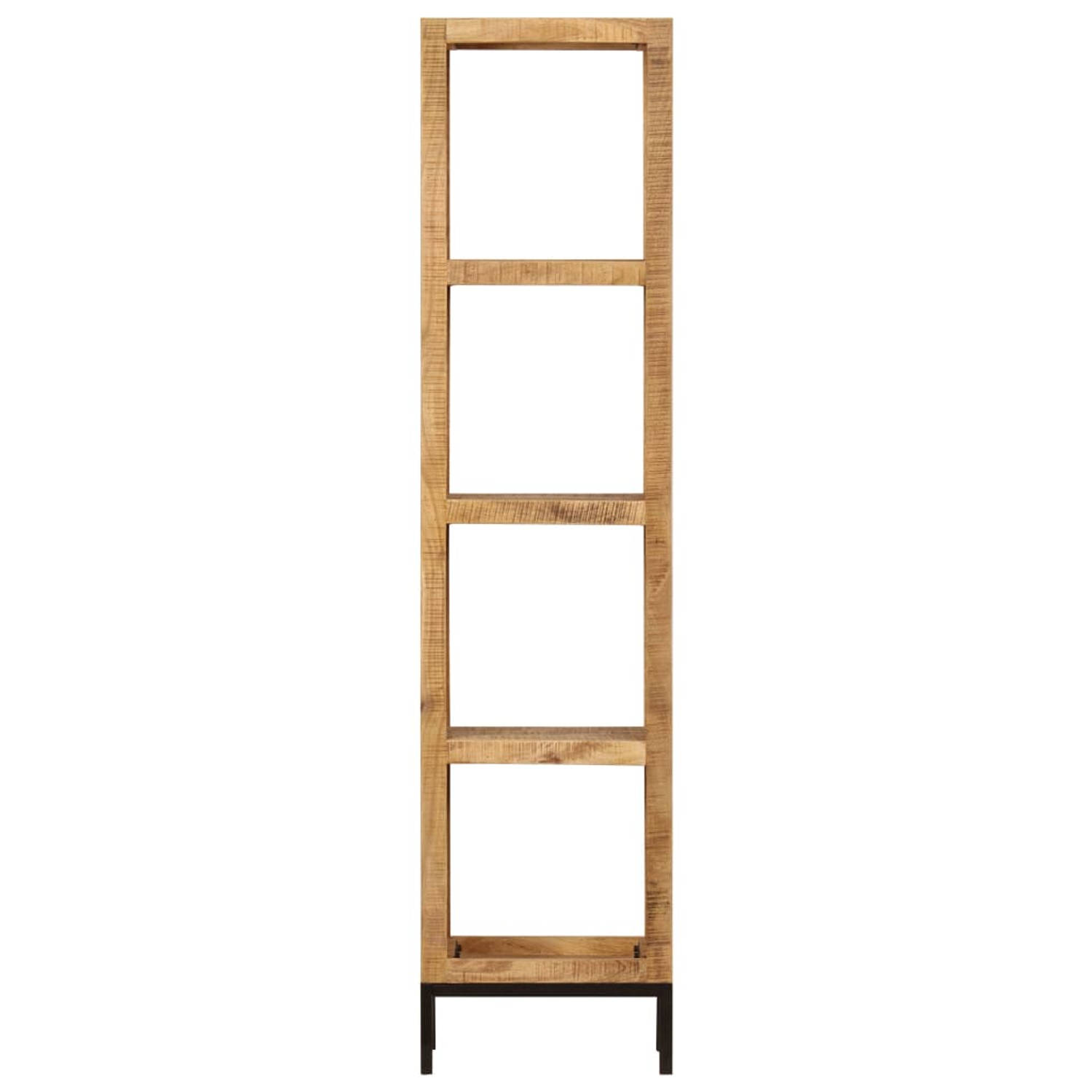 The Living Store Boekenkast Massief Mangohout - 40 x 30 x 175 cm - Met 4 vakken