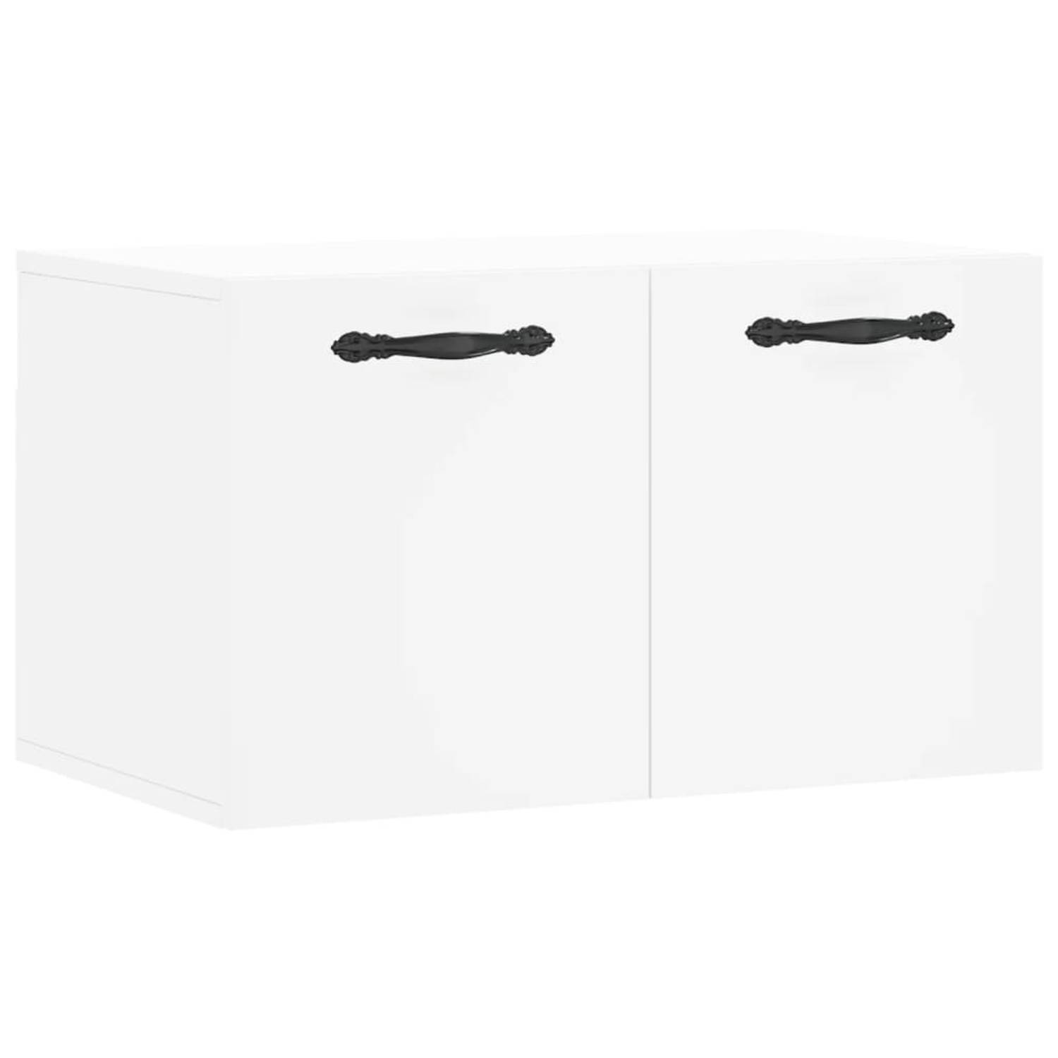 The Living Store Zwevende Wandkast - Wit - 60 x 36.5 x 35 cm - Duurzaam hout