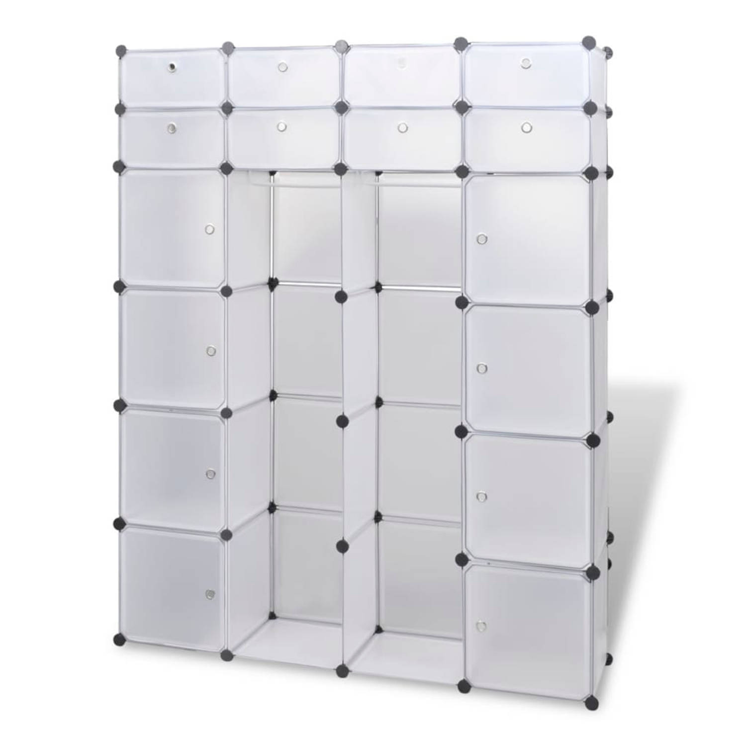 The Living Store Modulaire Kast Kunststof - 37 x 146 x 180.5 cm - Wit