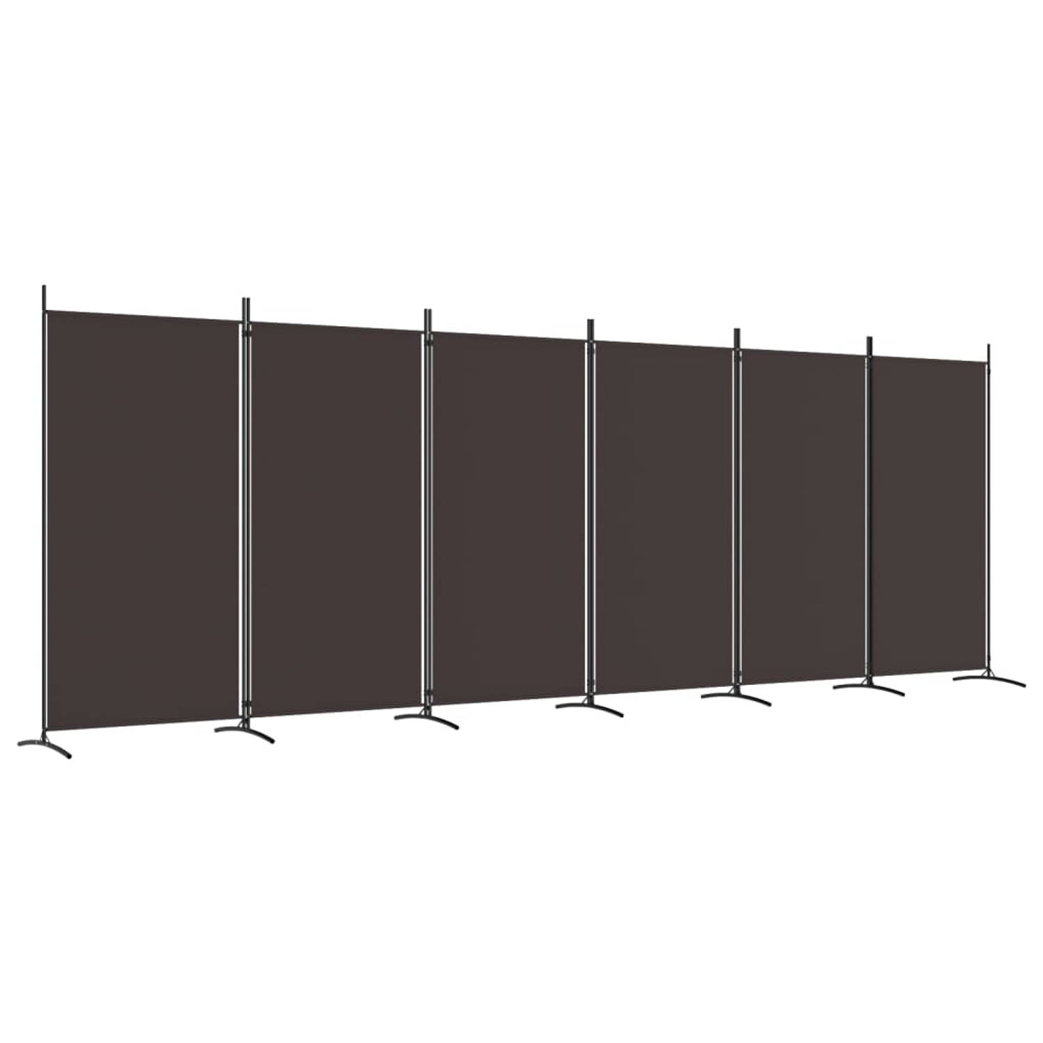 The Living Store Kamerscherm Bruin 6 Panelen - 520 x 180 cm - Duurzaam Materiaal