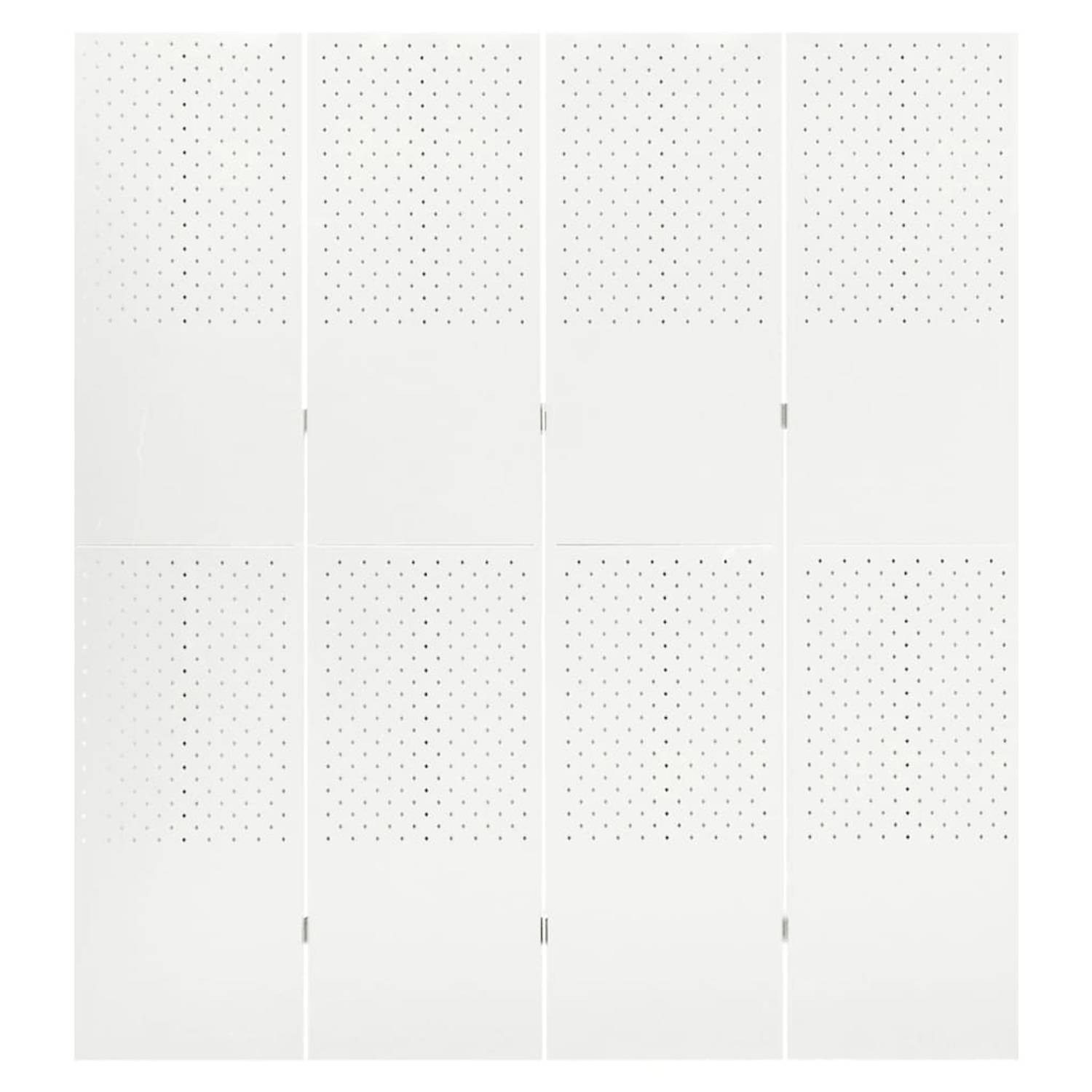 The Living Store Kamerscherm - Staal - 160 x 180 cm - Wit