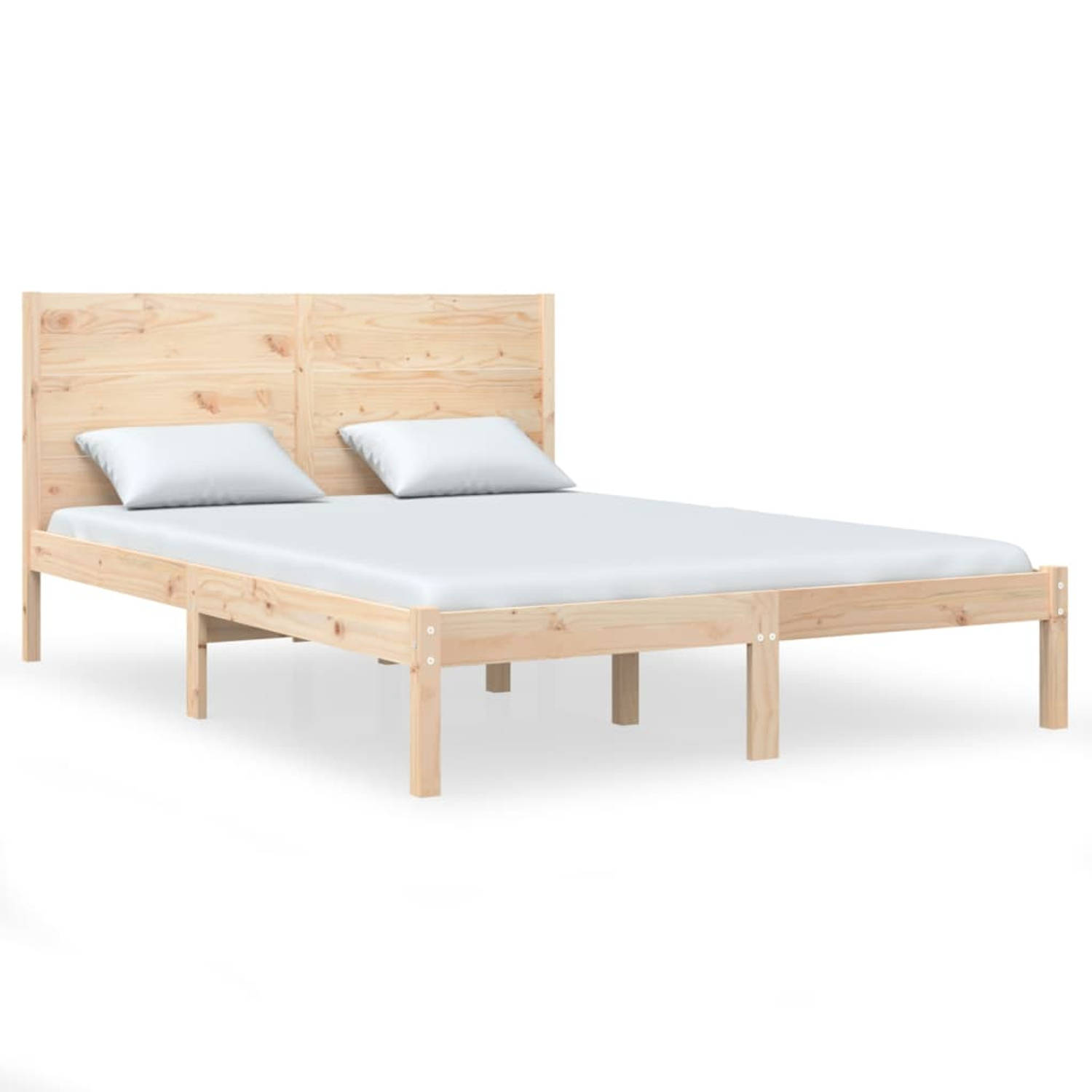 The Living Store Bedframe massief hout 120x190 cm 4FT Small Double - Bedframe - Bedframes - Tweepersoonsbed - Bed - Bedombouw - Dubbel Bed - Frame - Bed Frame - Ledikant - Houten B
