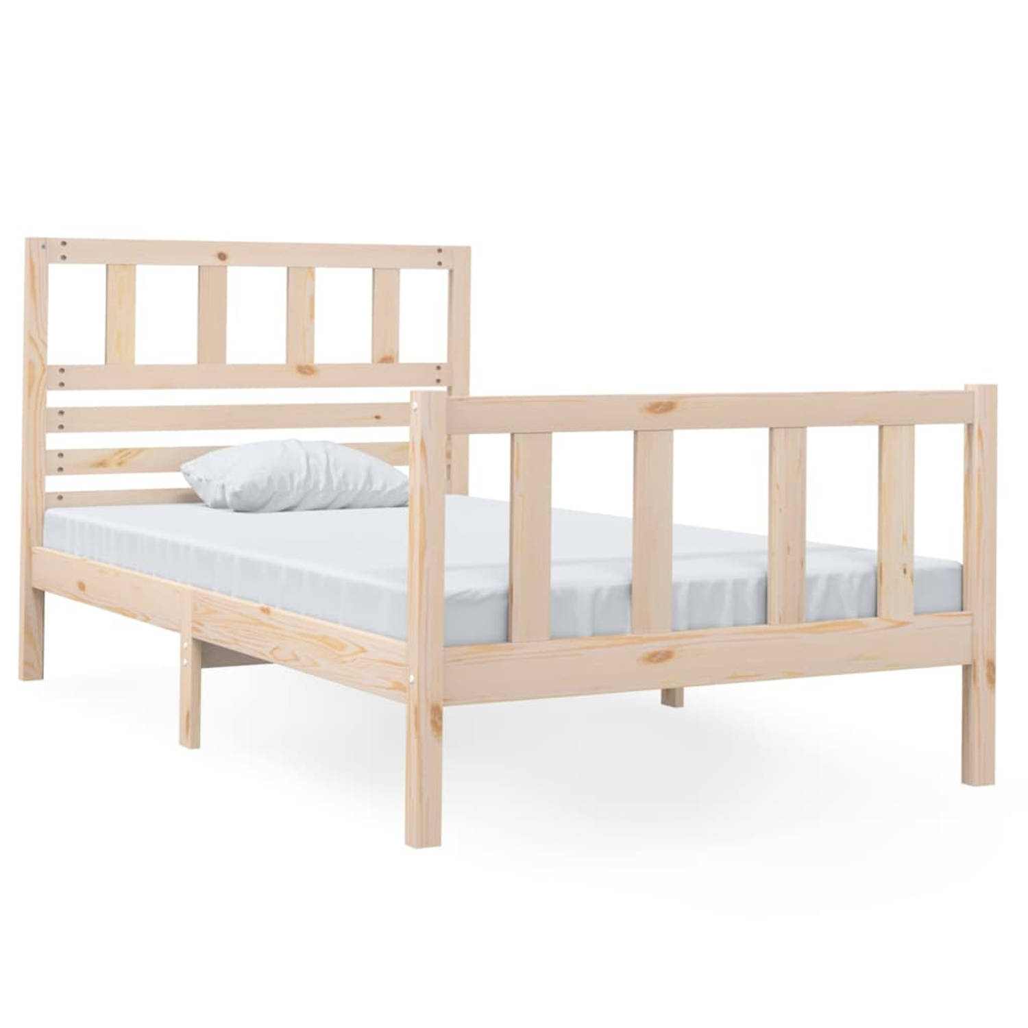 The Living Store Bedframe massief hout 90x190 cm 3FT single - Bedframe - Bedframes - Eenpersoonsbed - Bed - Bedombouw - Frame - Bed Frame - Ledikant - Bedframe Met Hoofdeinde - Een