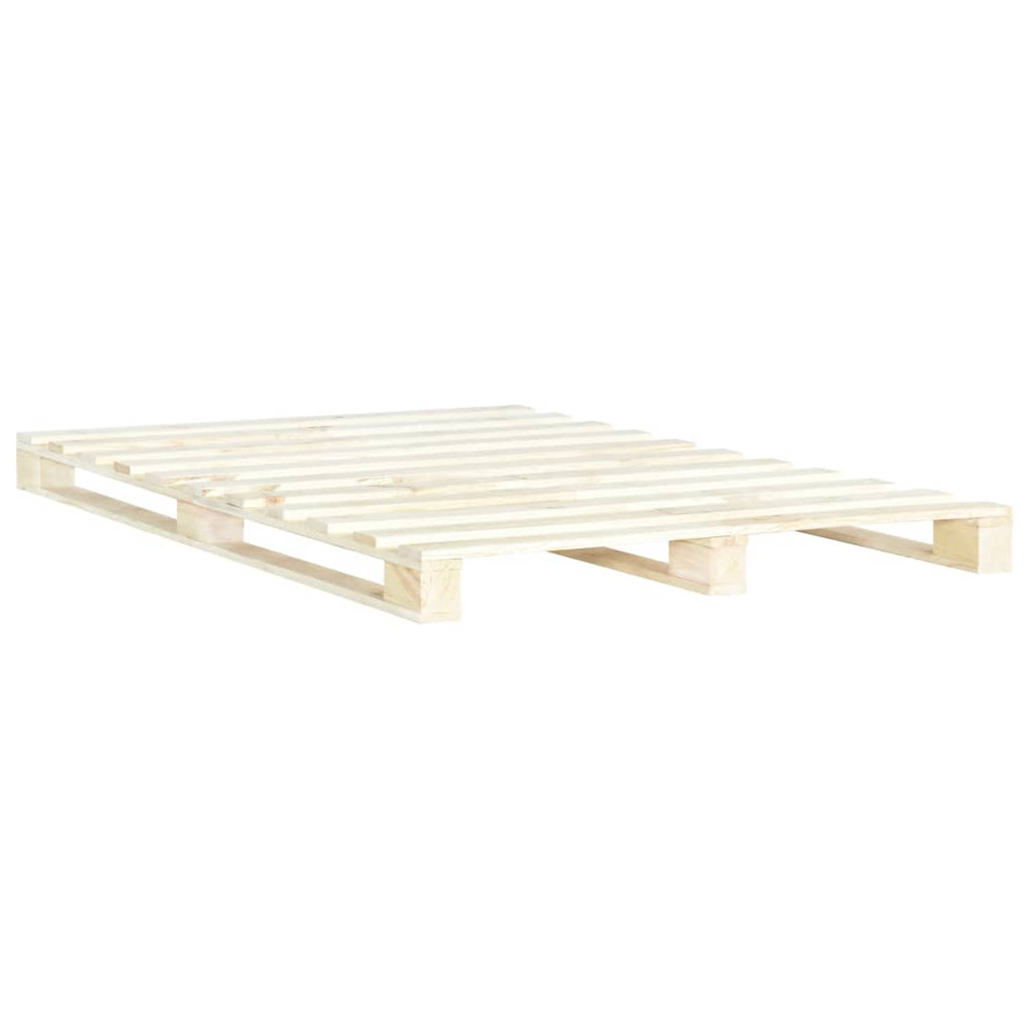 The Living Store Bedframe pallet massief grenenhout 180x200 cm - Bed