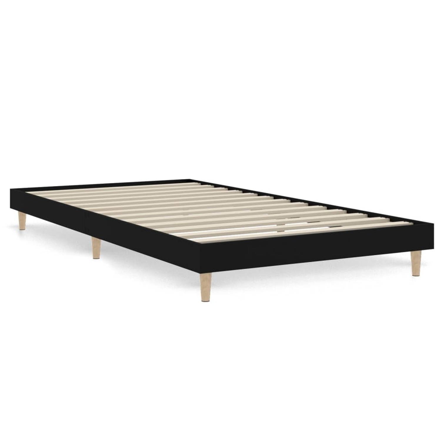 The Living Store Bedframe - Duurzaam - Bedframes - 193 x 93 x 20 cm - Zwart