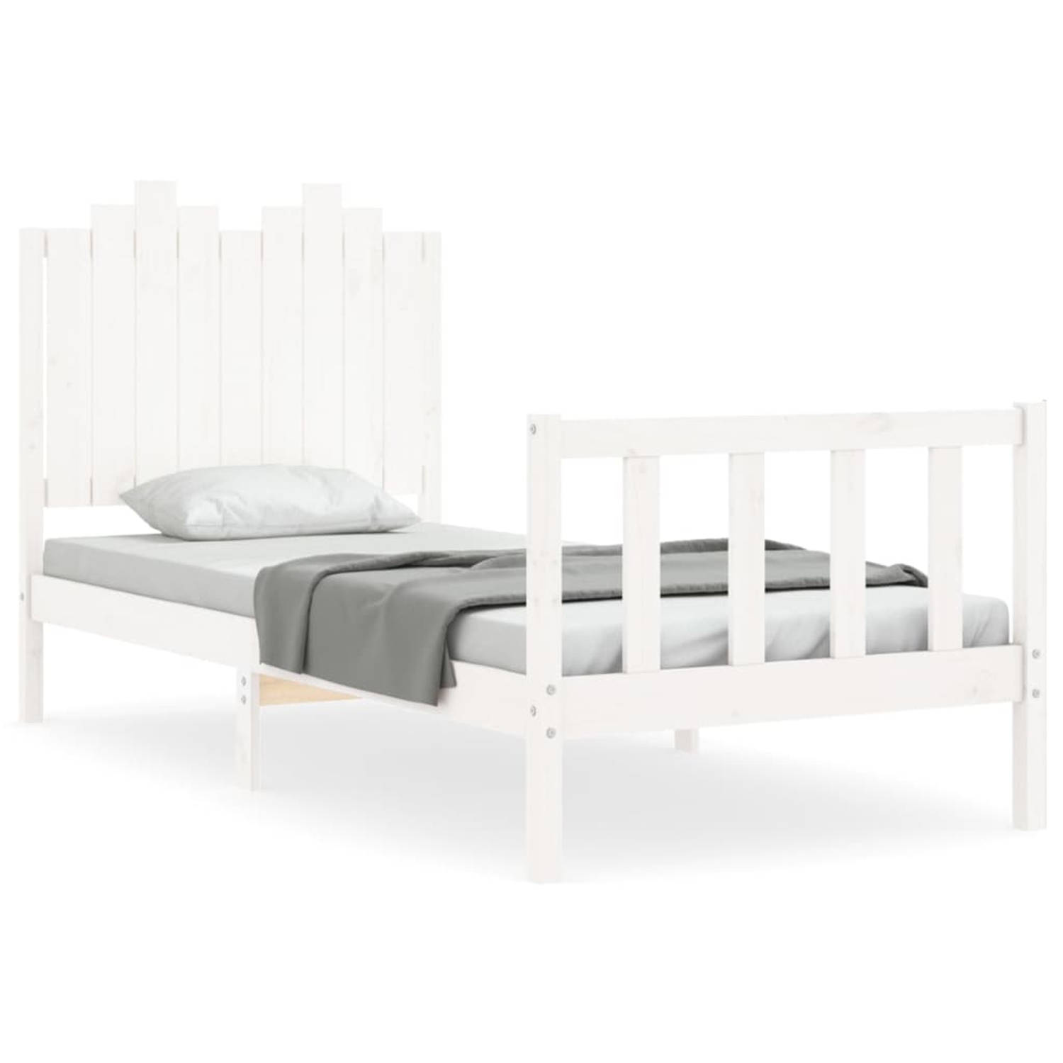 The Living Store Bed Vigo - Houten bedframe - 195.5x95.5x110 cm - Massief grenenhout