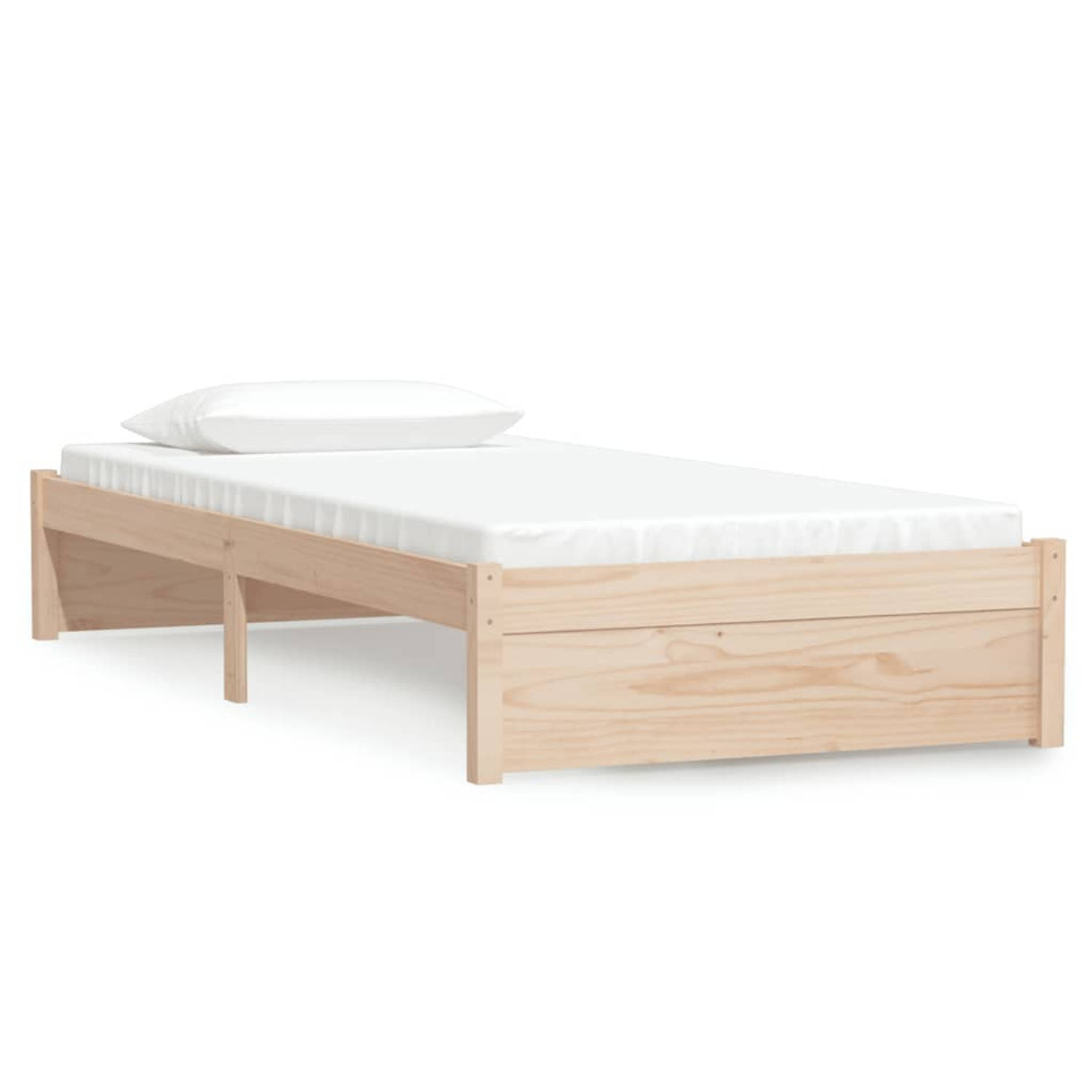 The Living Store Bedframe massief hout 90x190 cm 3FT Single - Bedframe - Bedframes - Bed - Bedbodem - Ledikant - Bed Frame - Massief Houten Bedframe - Slaapmeubel - Eenpersoonsbed