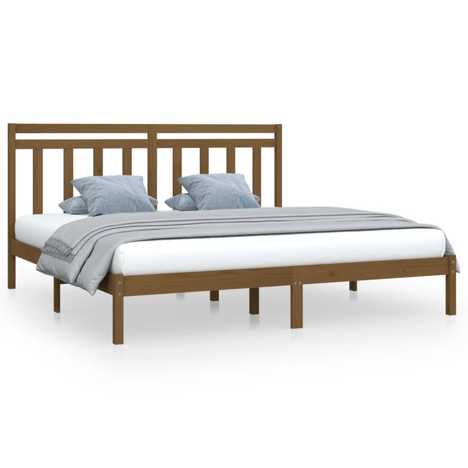 The Living Store Bedframe massief hout honingbruin 180x200 cm 6FT Super King - Bedframe - Bedframes - Tweepersoonsbed - Bed - Bedombouw - Dubbel Bed - Frame - Bed Frame - Ledikant