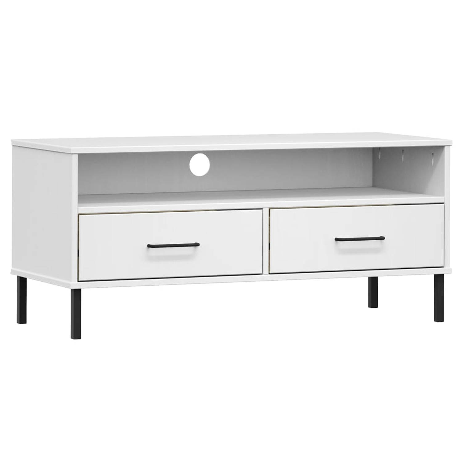 The Living Store OSLO TV-Kast - 106 x 40 x 46.5 cm - Massief grenenhout