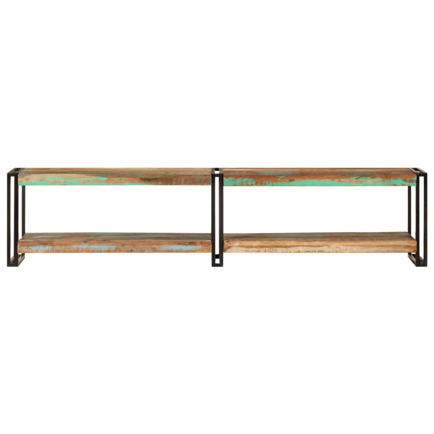 The Living Store TV-meubel massief gerecycled hout metalen frame 180 x 30 x 40 cm