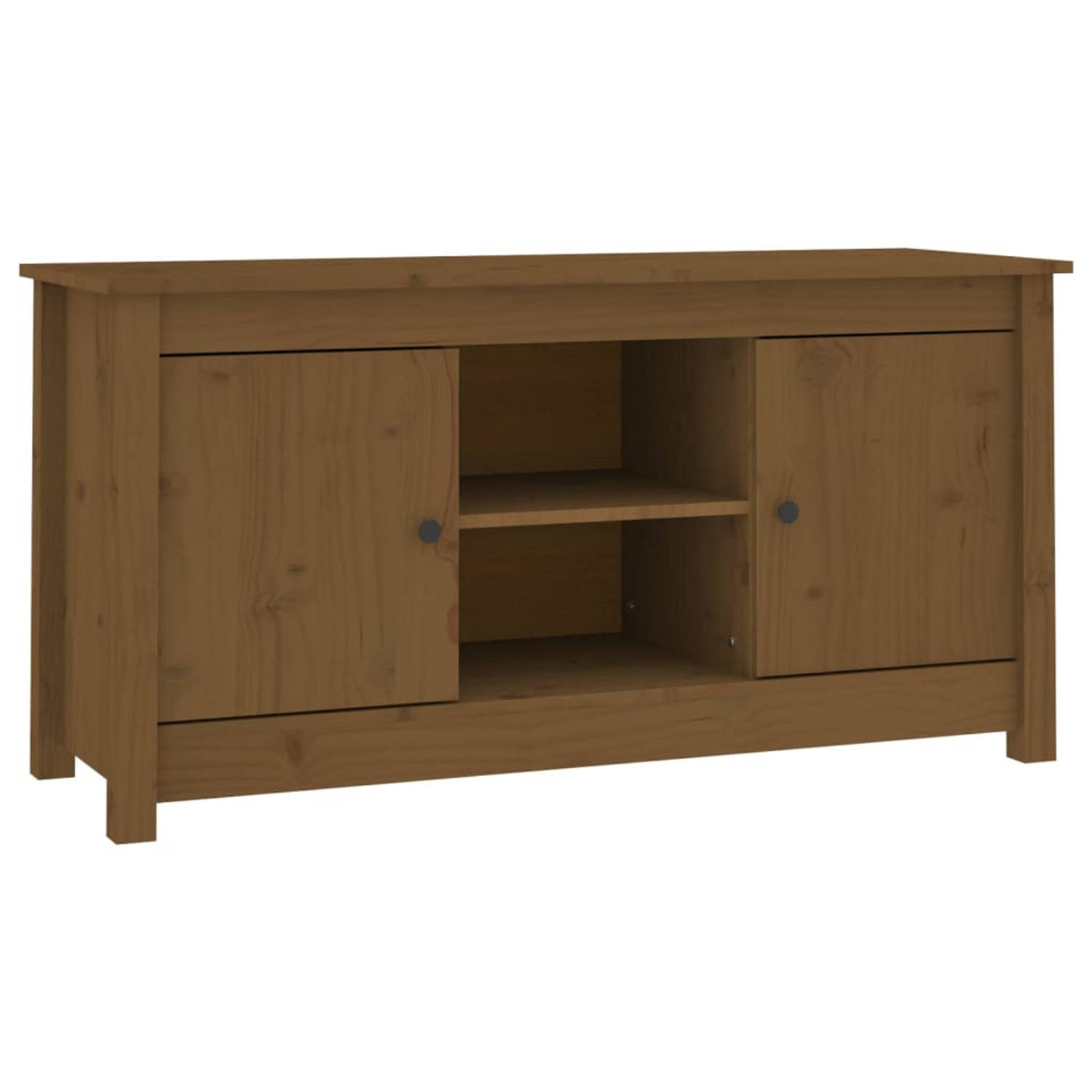 The Living Store TV-kast Serie Trendy - 103 x 36.5 x 52 cm - Massief grenenhout