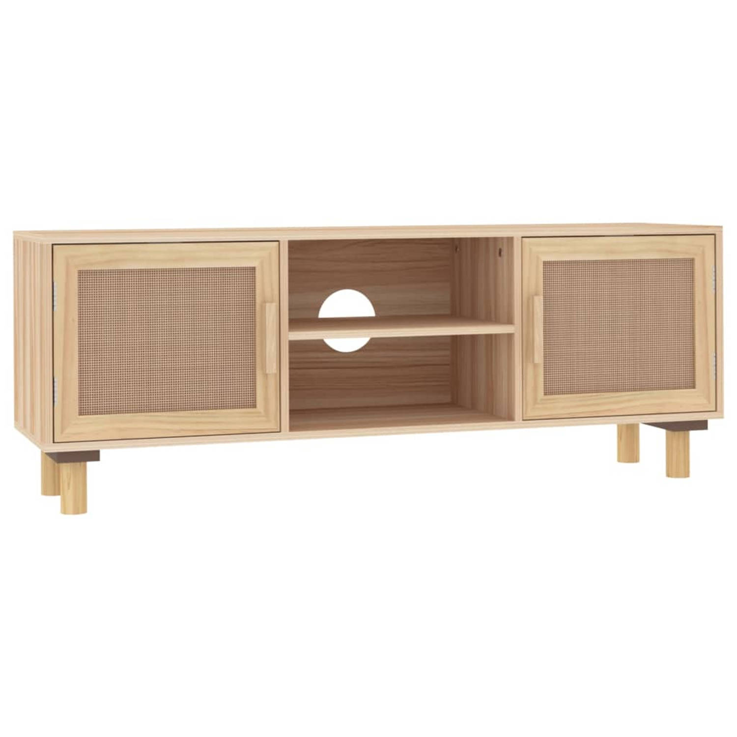 The Living Store TV Kast - Klassieke - Meubel - 105x30x40 cm - Bruin hout