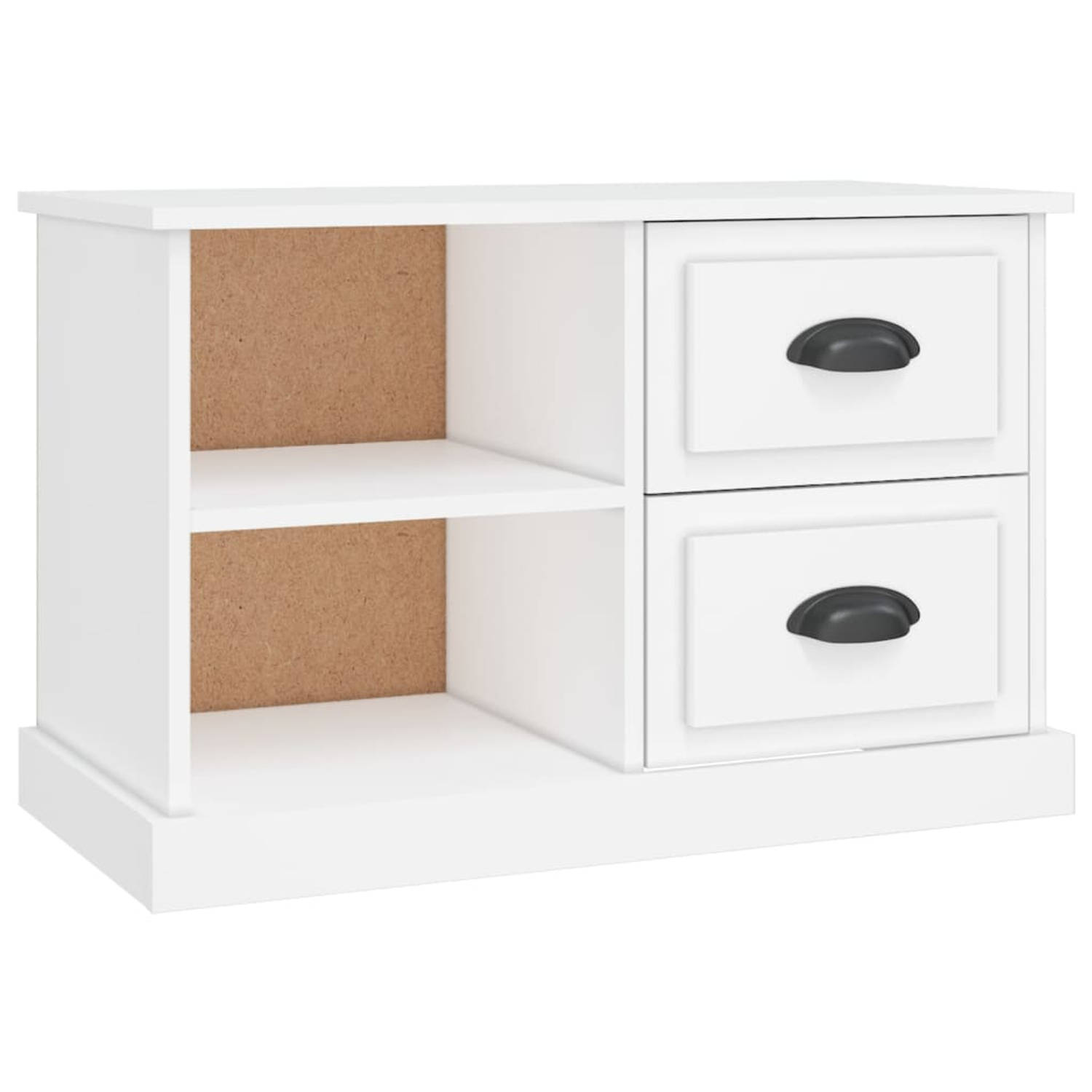 The Living Store TV-kast Trendy - Hout - 73 x 35.5 x 47.5 cm - Wit
