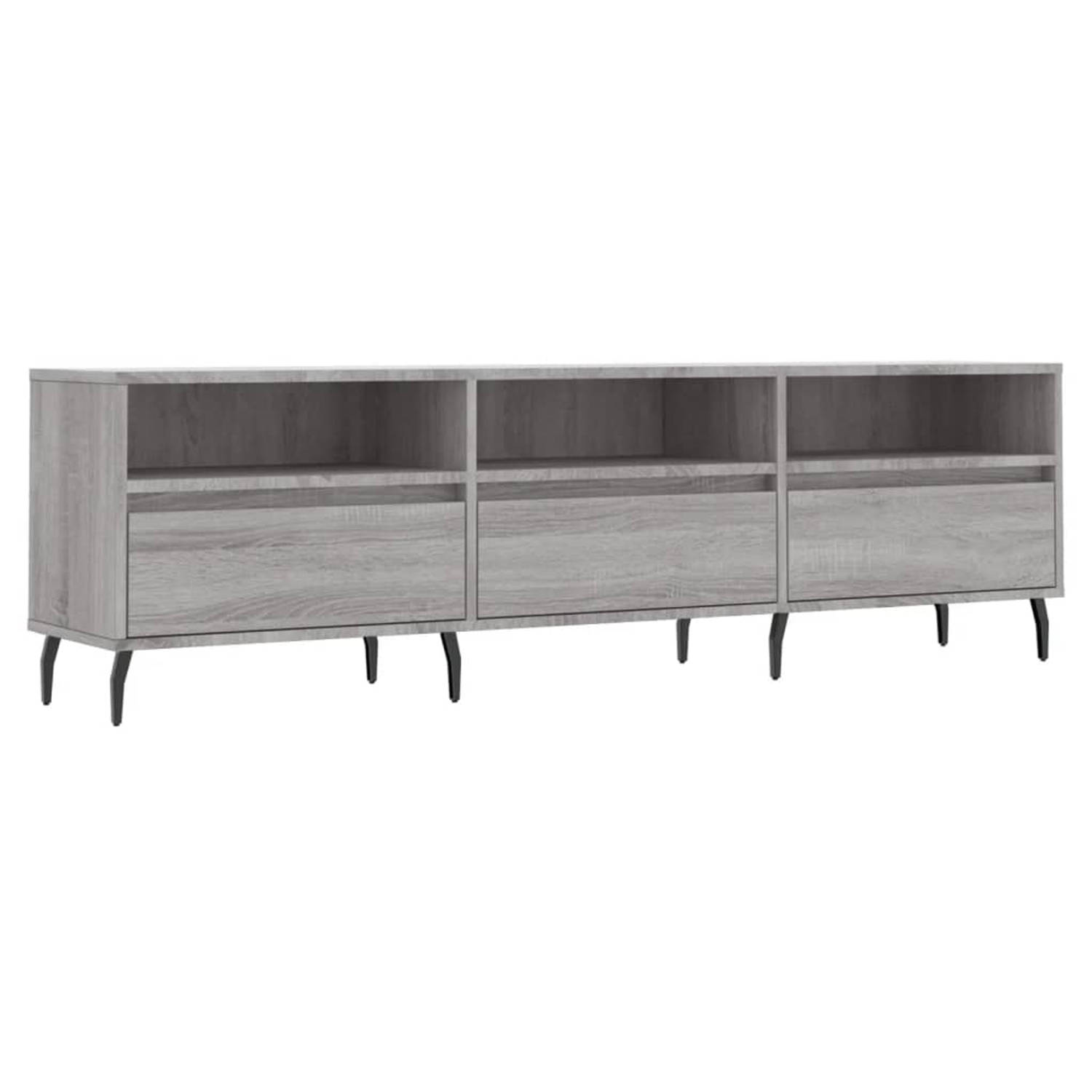 The Living Store TV-meubel - Sonoma eiken - 150 x 30 x 44.5 cm - opbergruimte en stabiel tafelblad