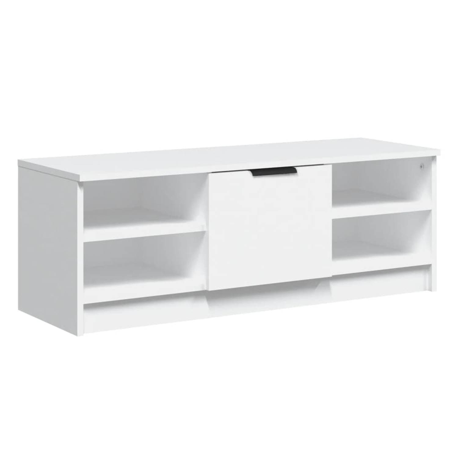 The Living Store TV-kast - Classic - Opbergruimte - 102 x 35.5 x 36.5 cm - Wit