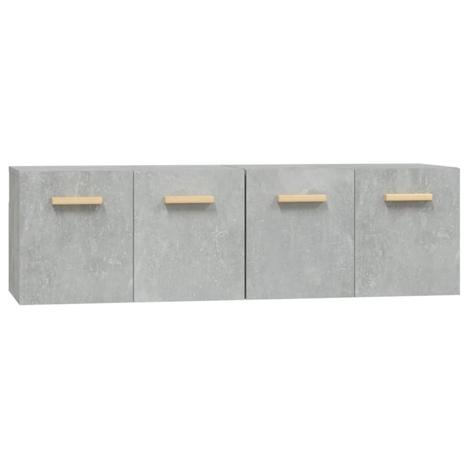 The Living Store Hangkast Betongrijs 60x36.5x35 cm - Stevig materiaal