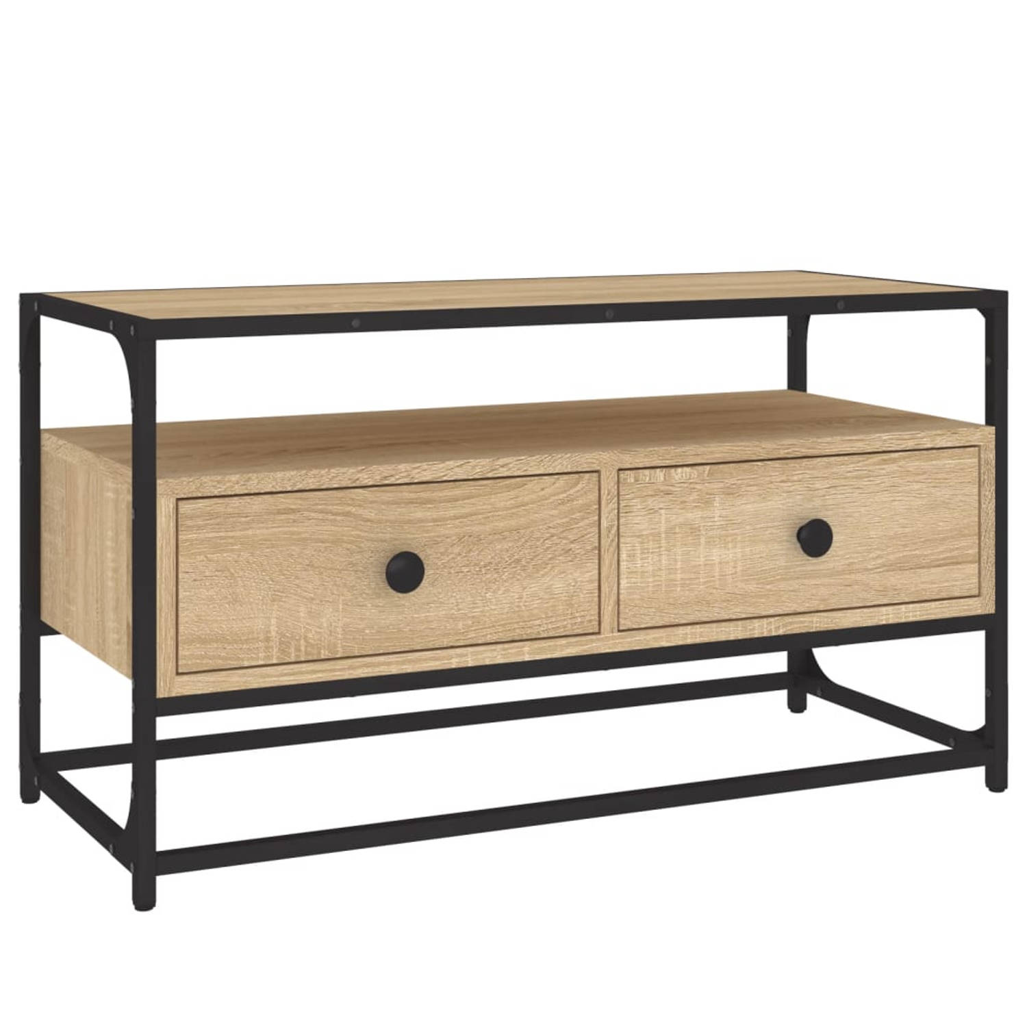 The Living Store TV-meubel - trendy en praktisch - Meubilair - 80 x 35 x 45 cm - Sonoma eiken - Hoge kwaliteit