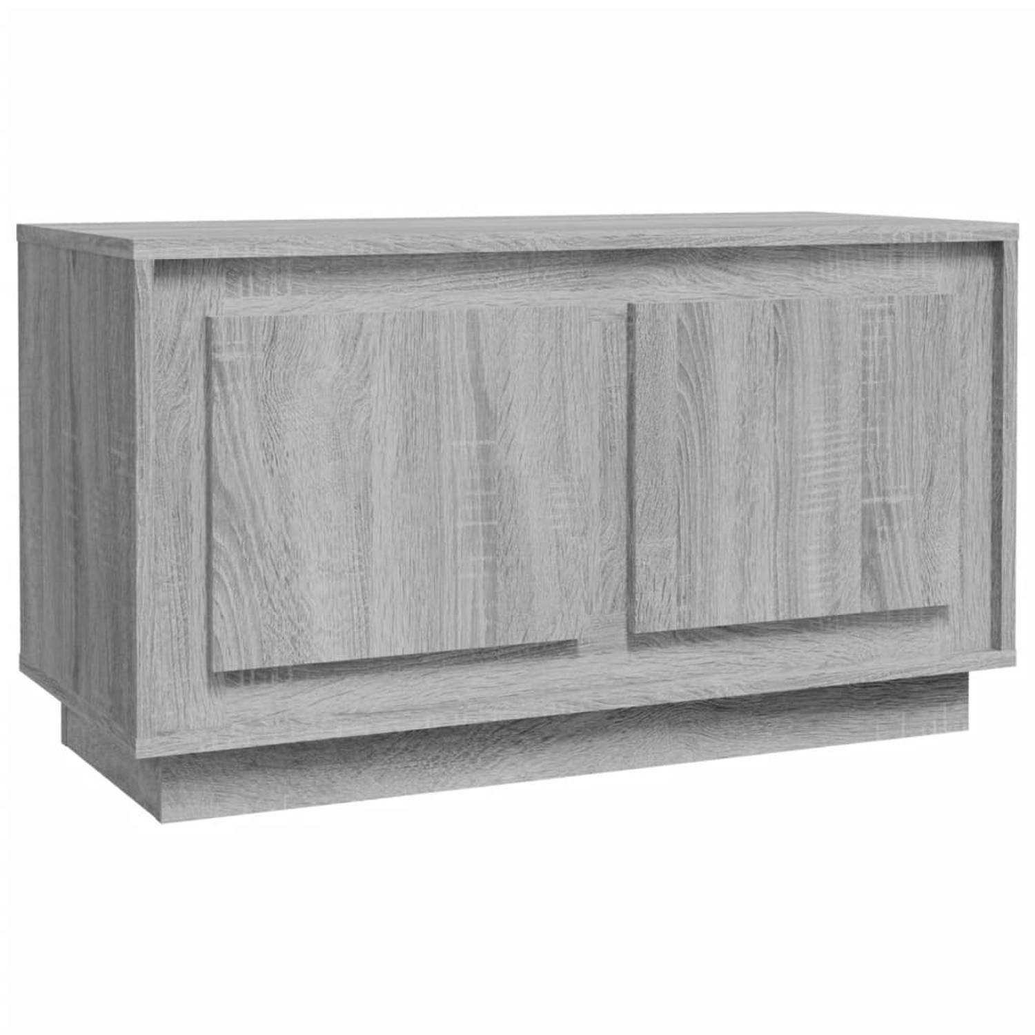 The Living Store TV-meubel Luxe - Grijs Sonoma Eiken - 80x35x45 cm