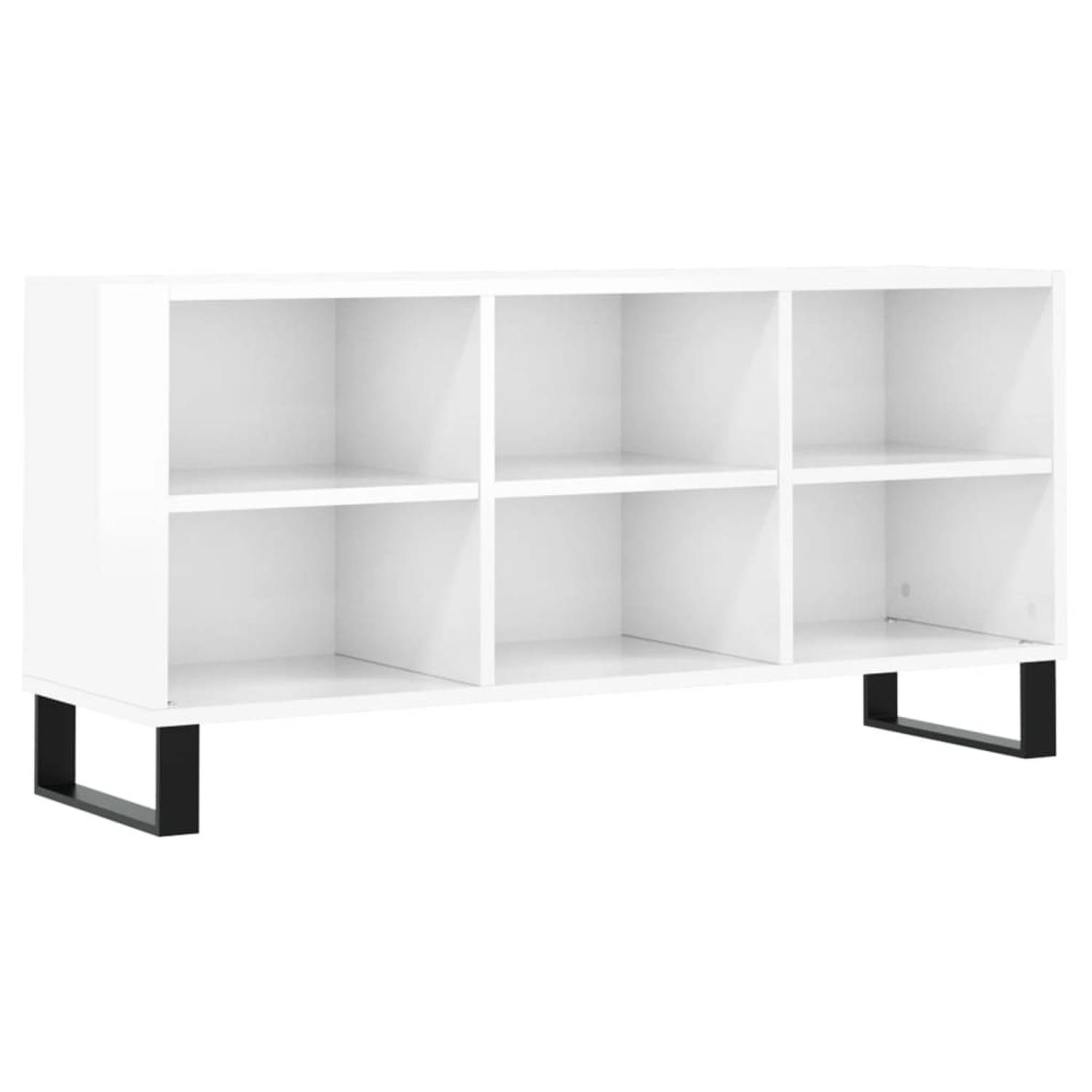 The Living Store Tv-meubel - Meubel - 103.5 x 30 x 50 cm - Hoogglans wit