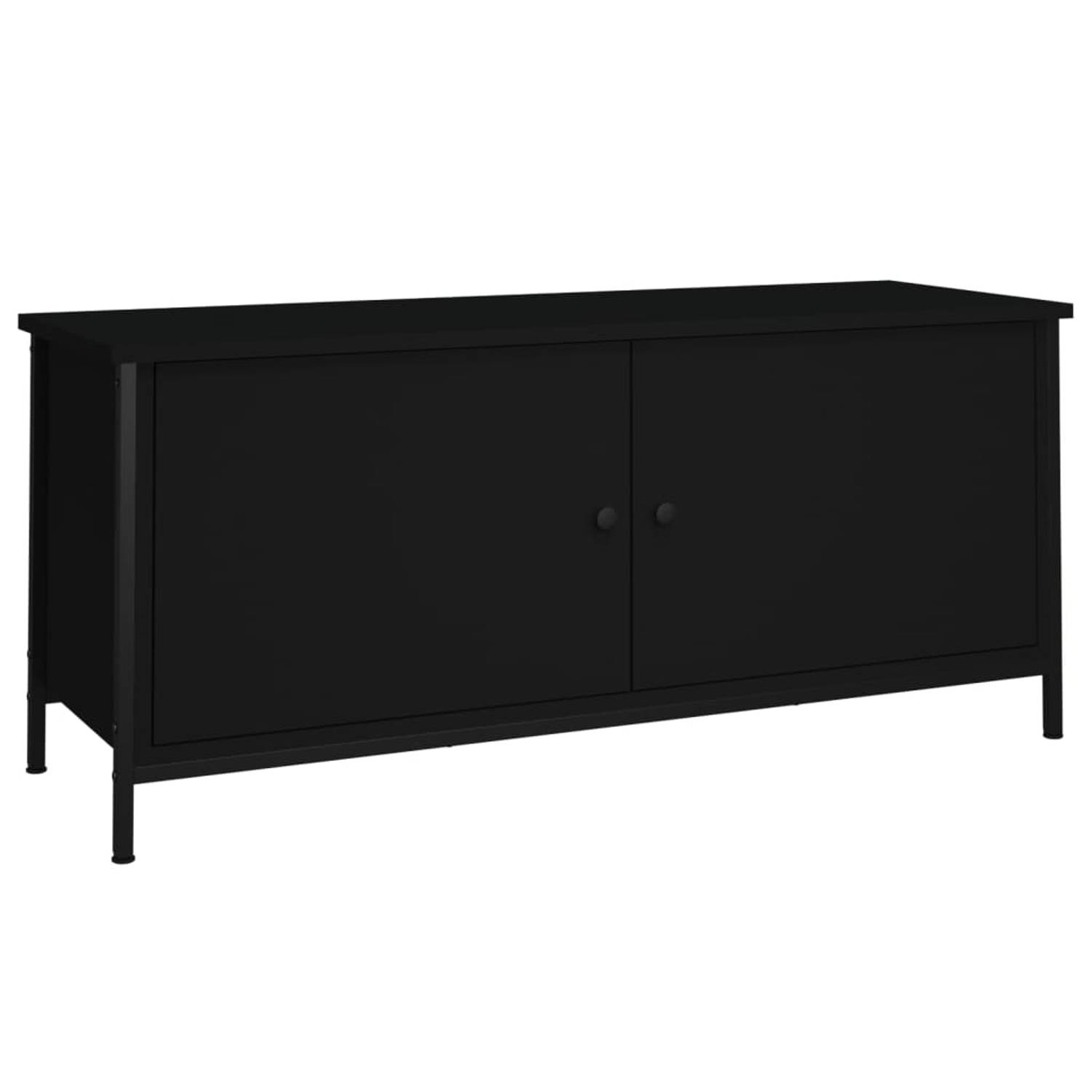The Living Store TV-meubel - zwart - 102 x 35 x 45 cm - trendy ontwerp - duurzaam materiaal