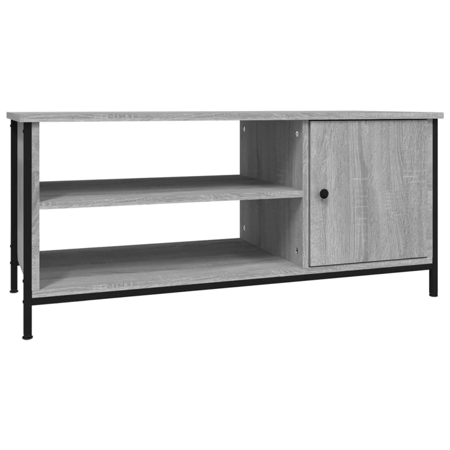 The Living Store TV-meubel - Serie - Tv-meubel - 100 x 40 x 45 cm - Grijs Sonoma Eiken