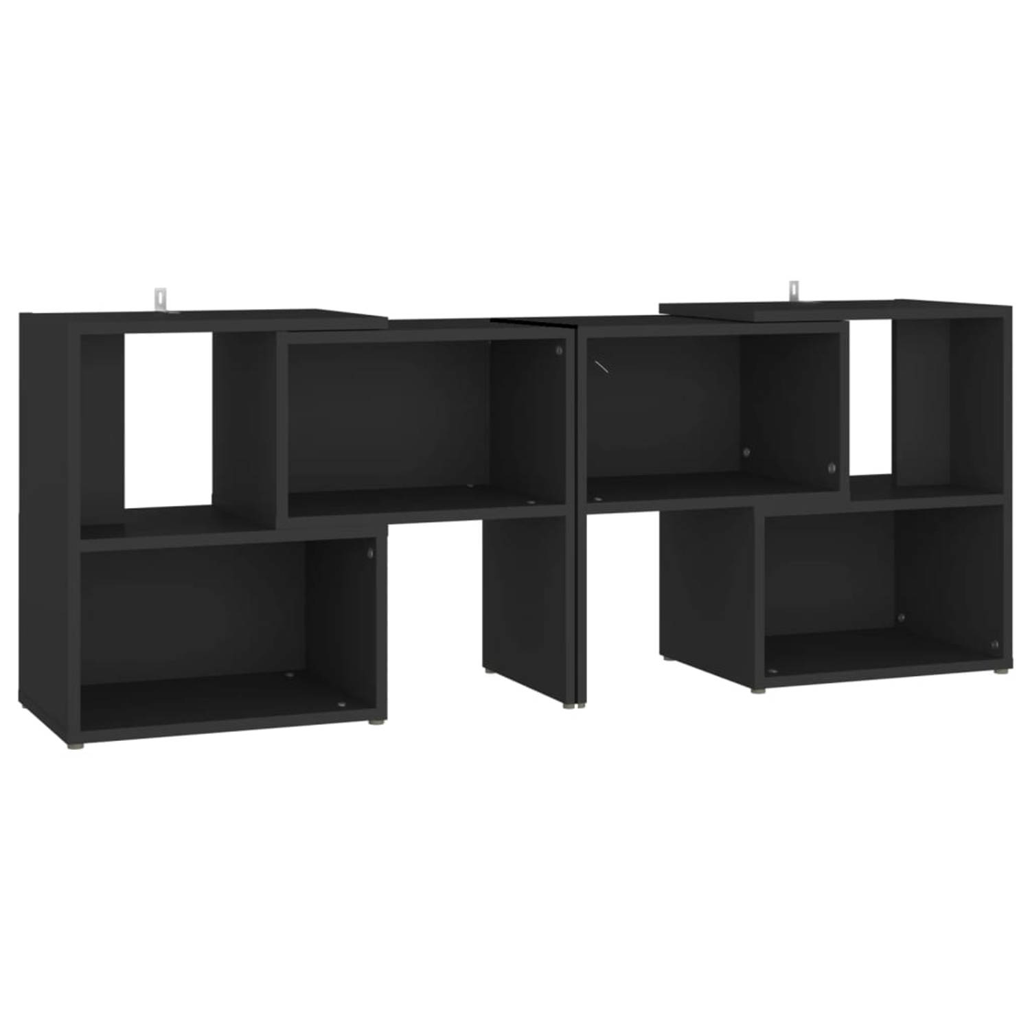 The Living Store TV-meubel - Zwarte Spaanplaat - 104 x 30 x 52 cm