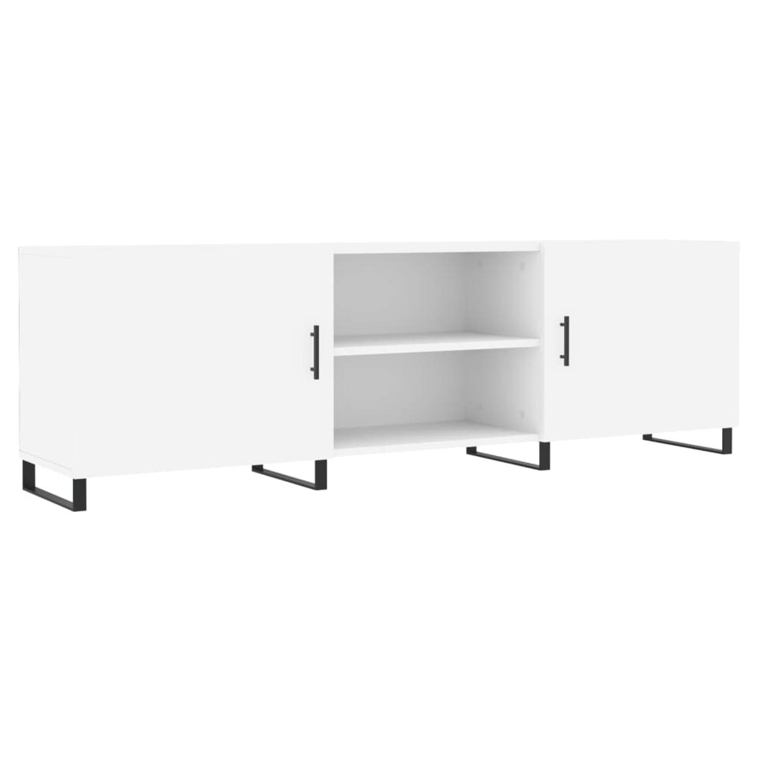 The Living Store TV-meubel Nordic - TV-meubels - 150x30x50 cm - wit