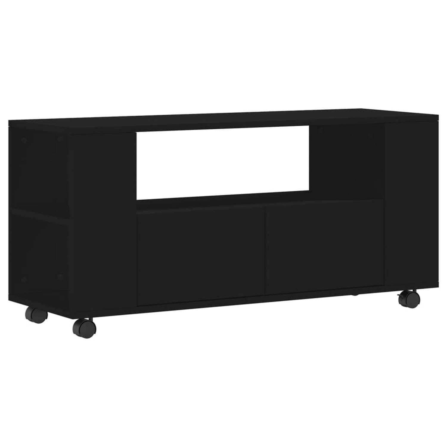 The Living Store tv-meubel s - TV-meubel - 102 x 34.5 x 43 cm - zwart